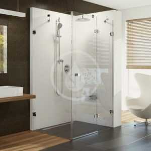 RAVAK - Brilliant Sprchové dvere dvojdielne s pevnou stenou BSDPS-110x80 R
