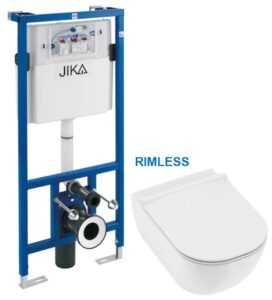 predstenový inštalačný systém bez tlačidla + WC JIKA MIO + SEDADLO SLIM H895652 X IO1