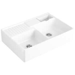 VILLEROY & BOCH VILLEROY & BOCH - Keramický drez Double-bowl sink White alpin modulový 895 x 630 x 220 bez excentra 632391R1