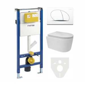 MEREO - WC komplet pre sádrokartón s príslušenstvom MM02SETRA