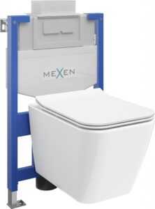 MEXEN/S - WC predstenová inštalačná sada Fenix XS-U s misou WC Cube sedátko softclose
